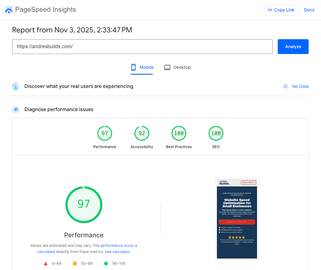 Google PageSpeed Insights