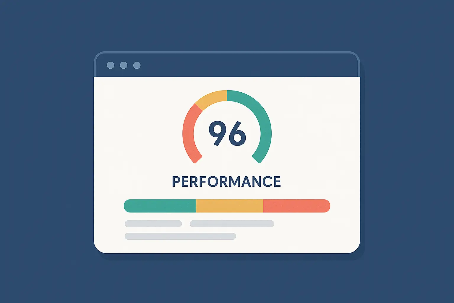 Website Speed Performance Score and Conversion Impact Website performance score visualization showing how speed affects mobile user experience and conversions.